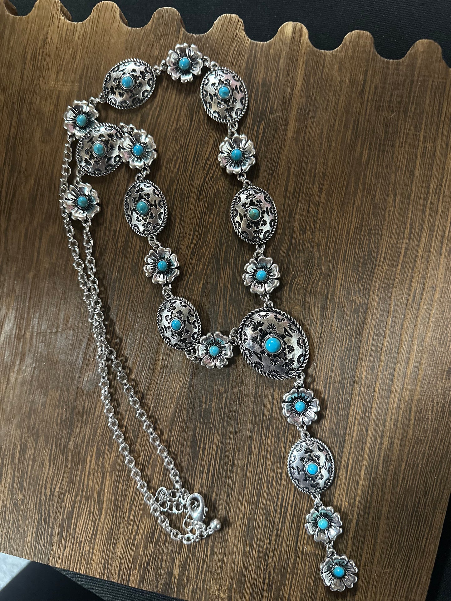 Western Aztec TXR Y Necklace