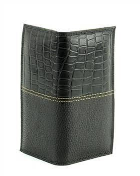 Gator Print Pebbled Grain Water Buffalo Rodeo Wallet 1726