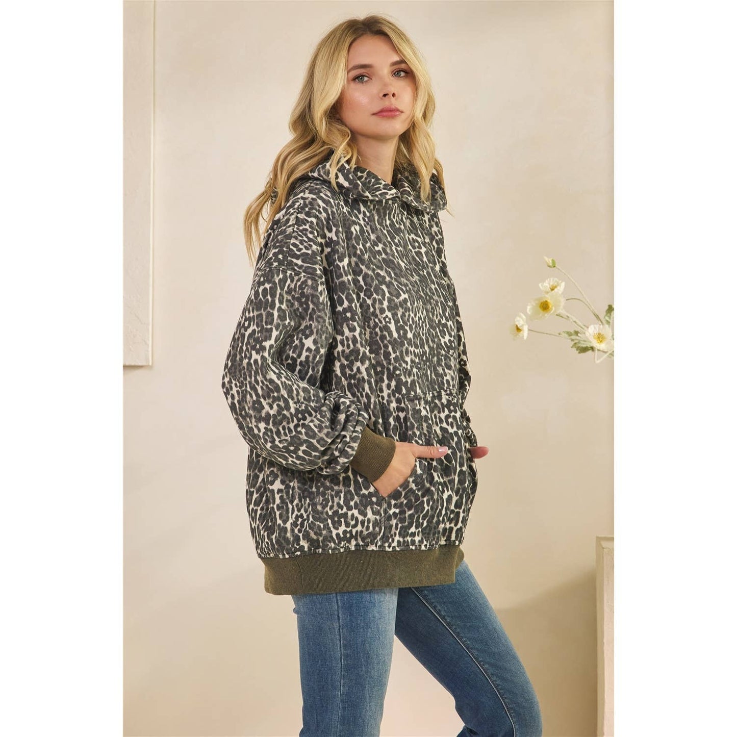 Printed Fleece Hoodie