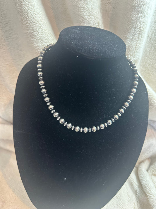 8mm pearl + 8mm pearl saucer pearl necklace