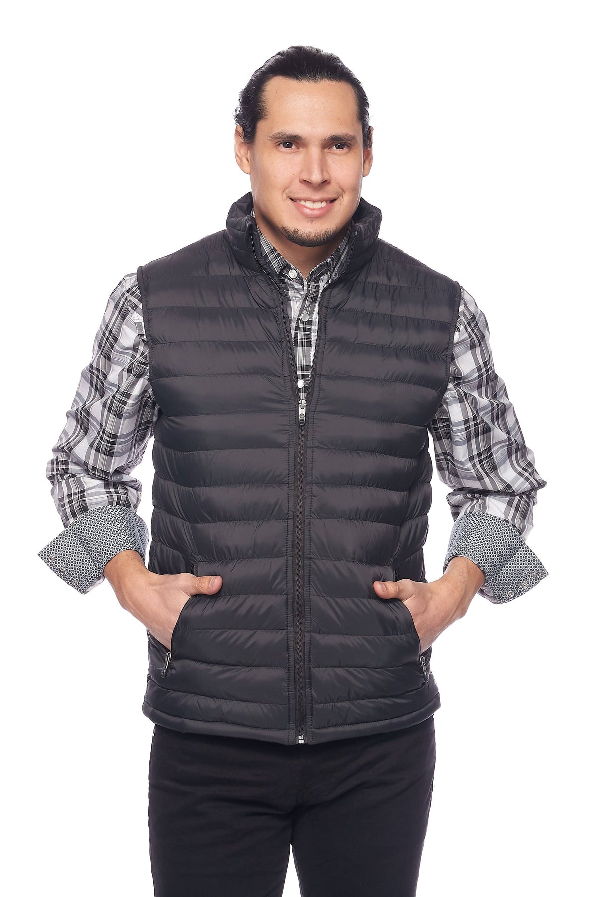 Men's Nylon Quilted VEST with Contrast Lining
