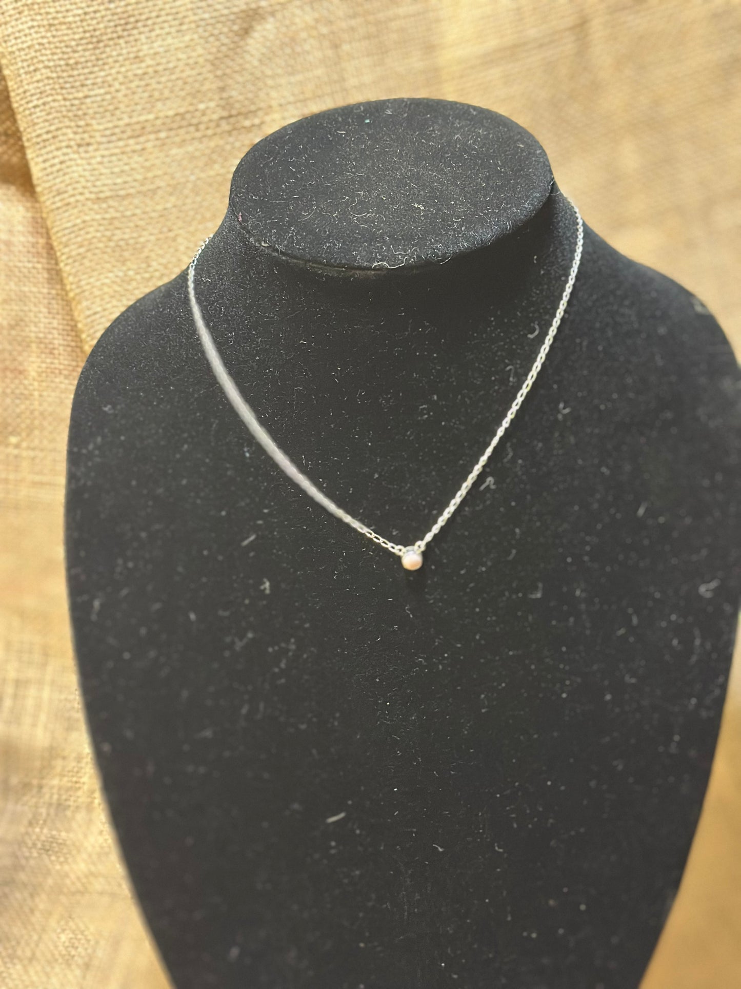 Navajo Queen Pink Conch And Sterling Silver Dot Necklace
