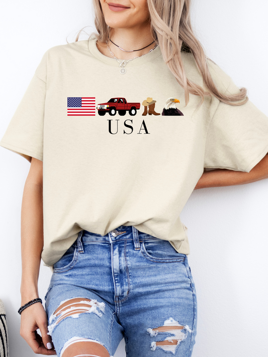 USA tshirt - western