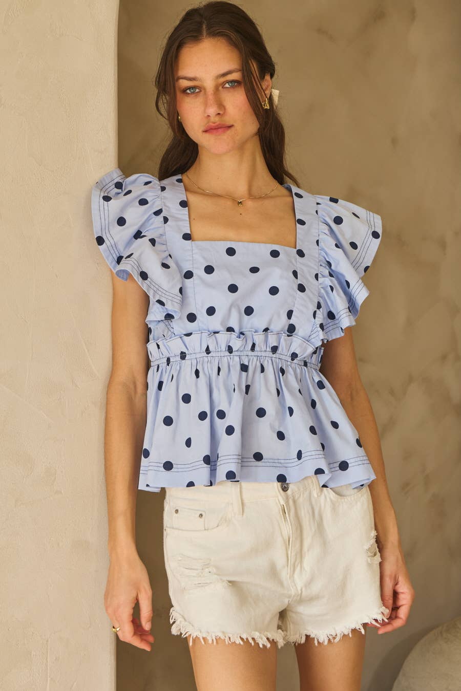 Polka Dot Printed Blouse