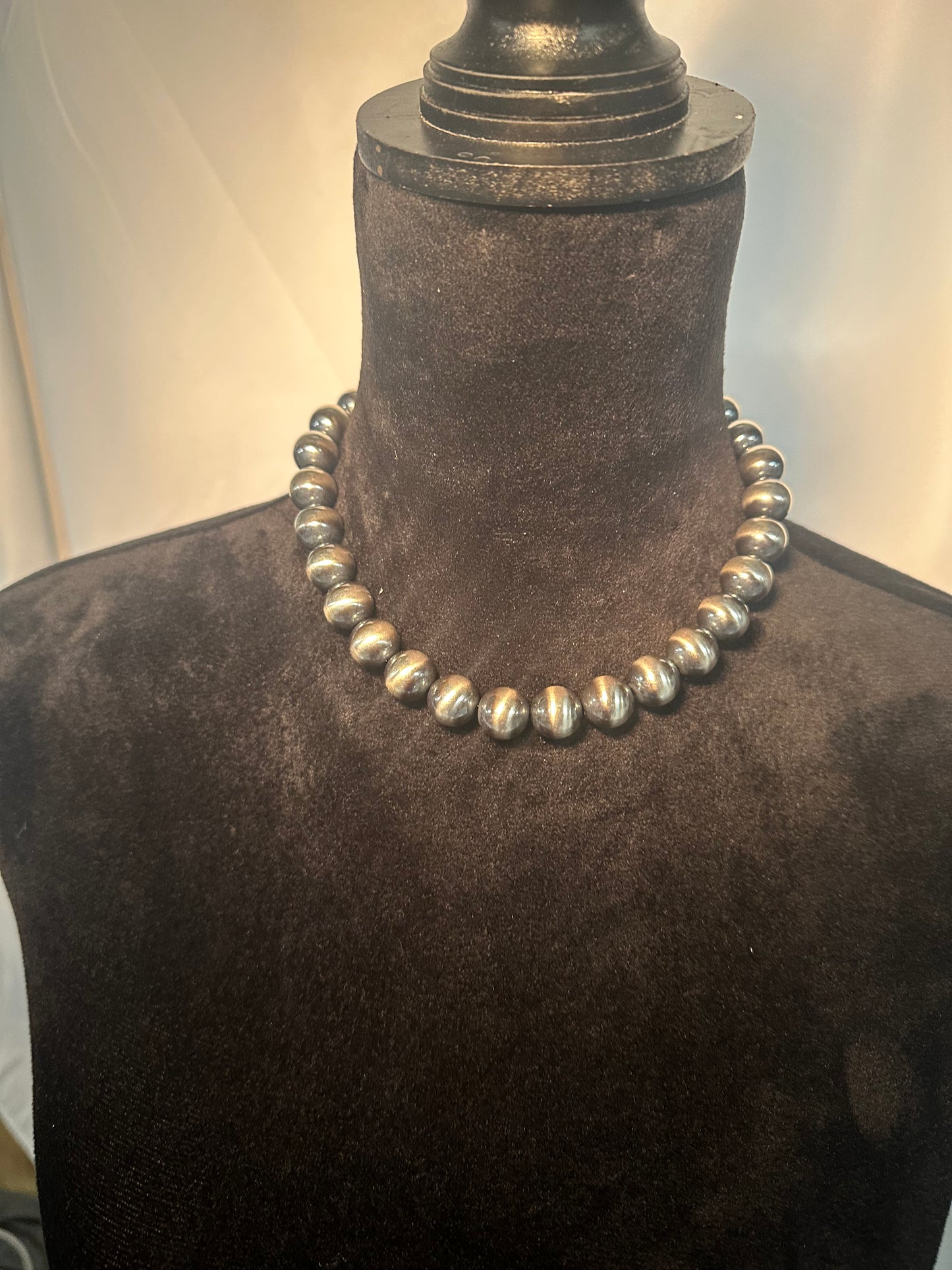 14mm Build Your Own Sterling Silver Pearls Necklace 14"-24"