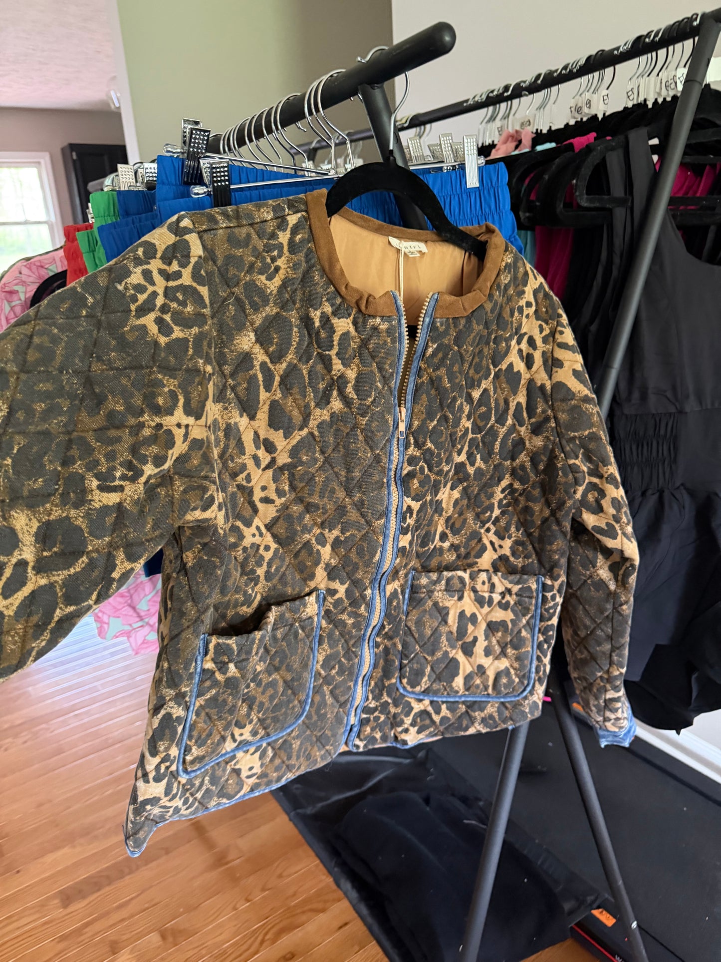 leopard print // denim jacket