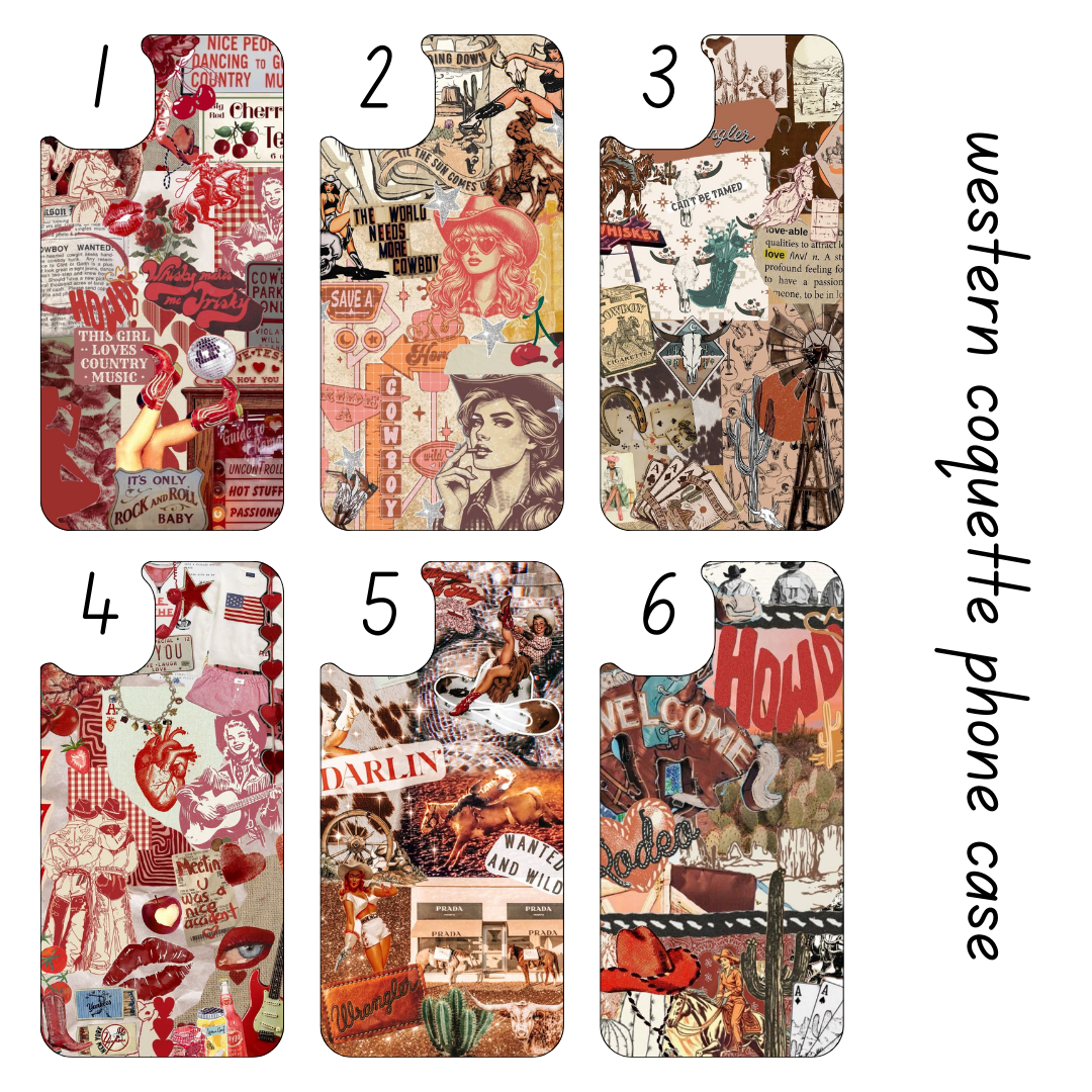 western coquette pressed phone case *6OPTIONS *15SIZES