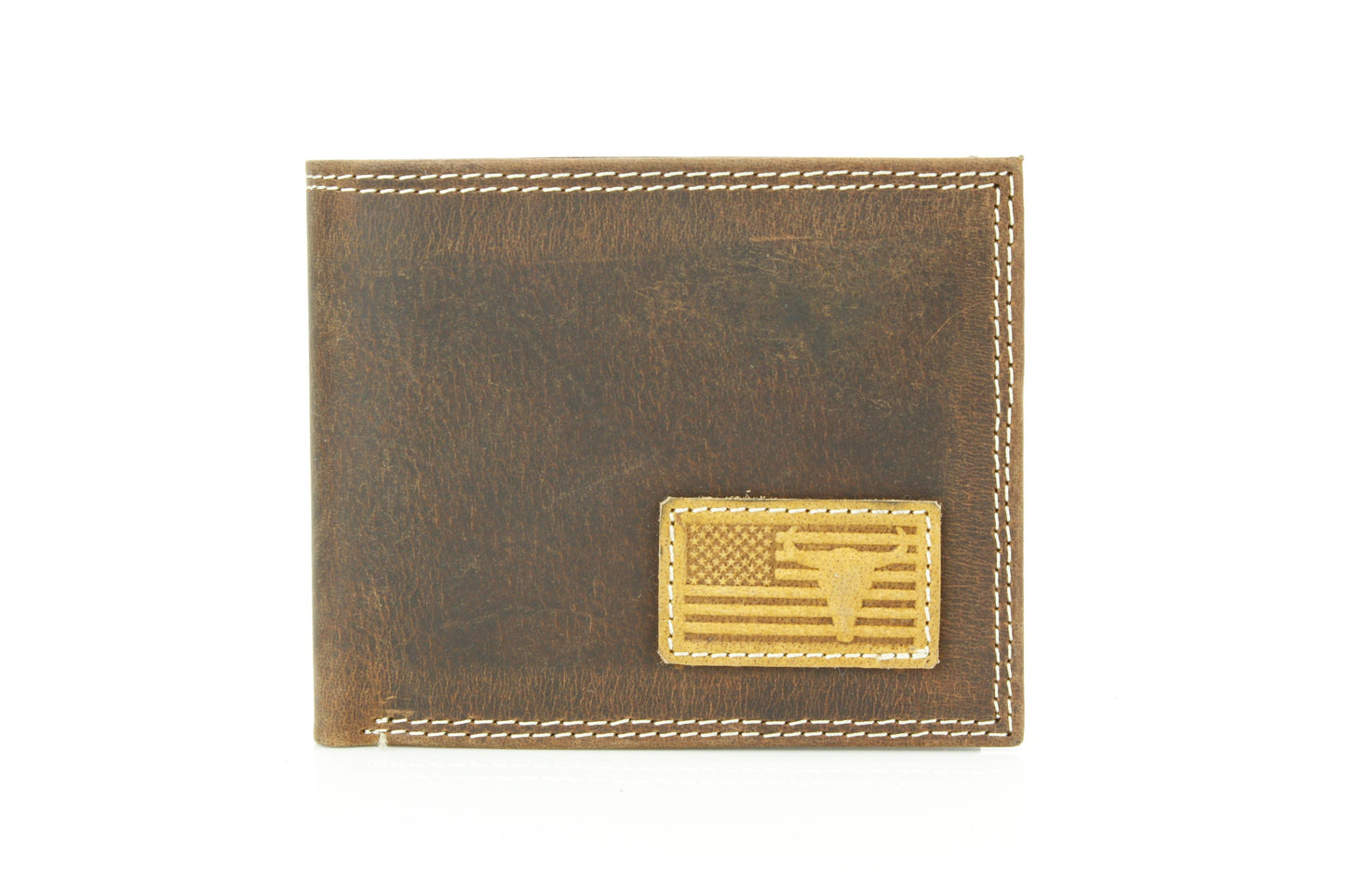 Bi-Fold Wallet with Flag & Bison Skull ABMW 25-2008