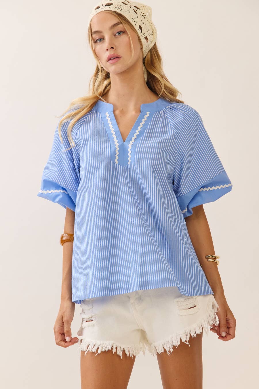 Striped Woven Blouse