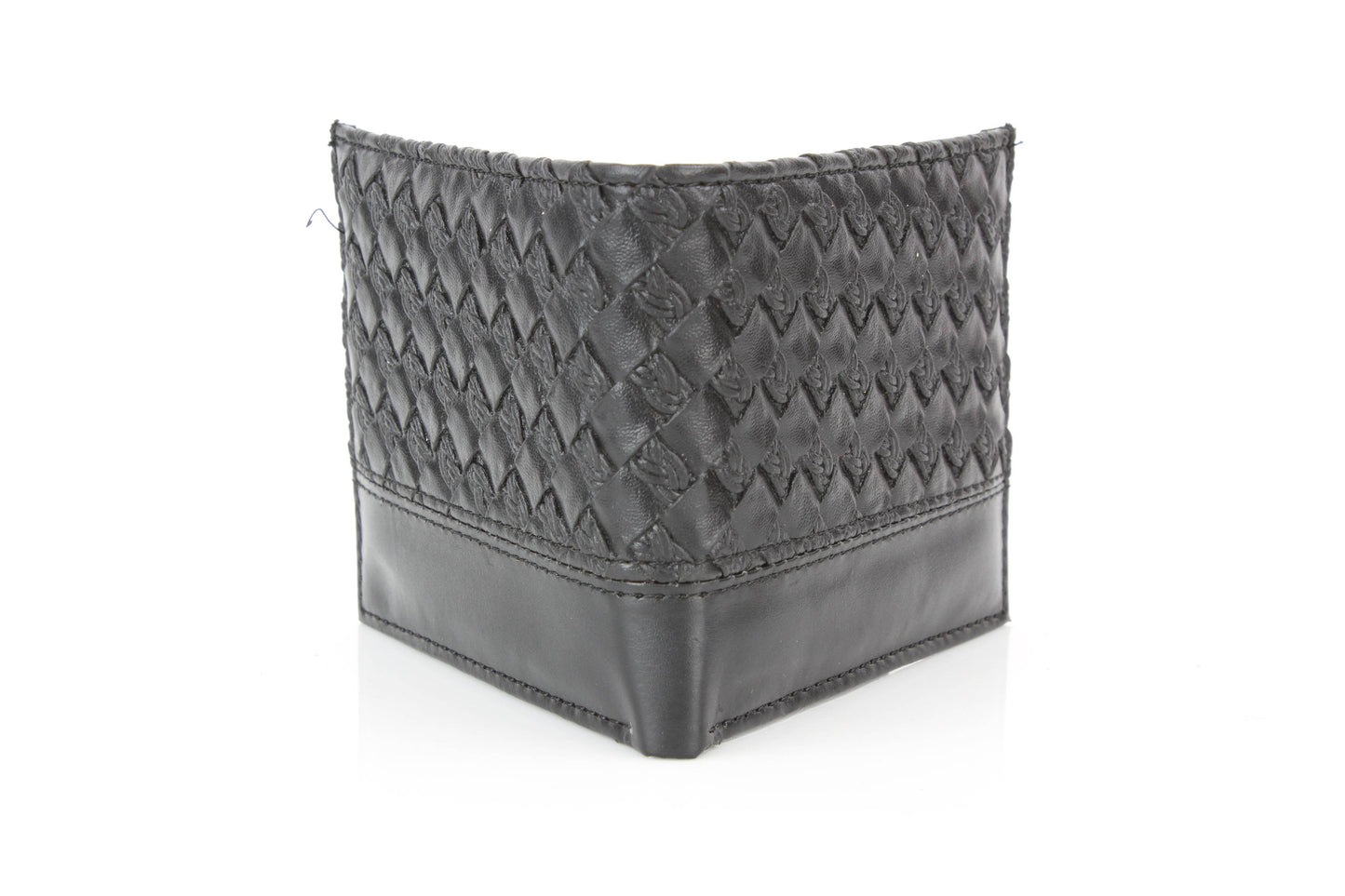 Vegan Woven Pattern Wallet with Solid Band VL 903