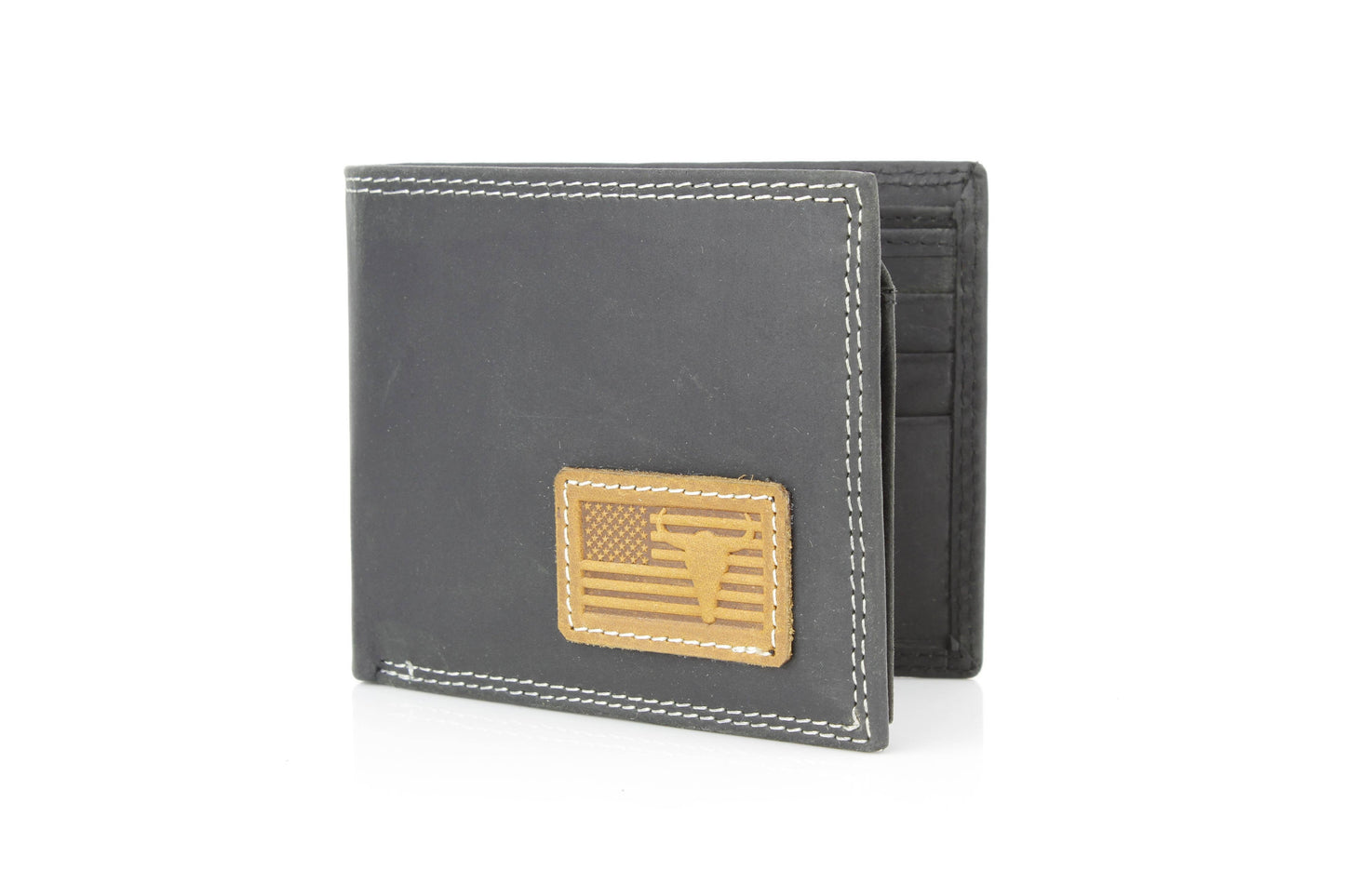 Bi-Fold Wallet with Flag & Bison Skull ABMW 25-2008