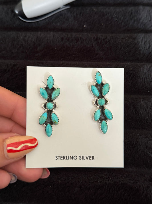 Hada Collection Kingman Turquoise Earrings