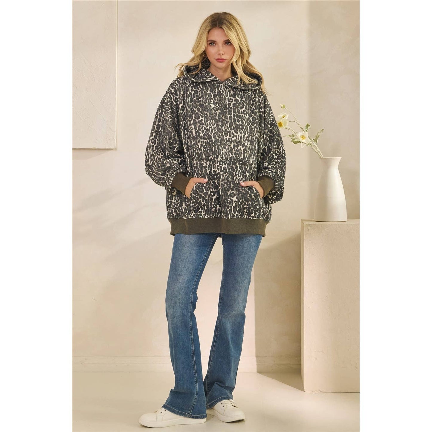Printed Fleece Hoodie