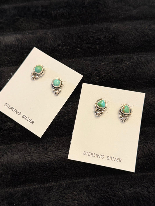 Hada Collection Kingman Turquoise Assorted Earrings