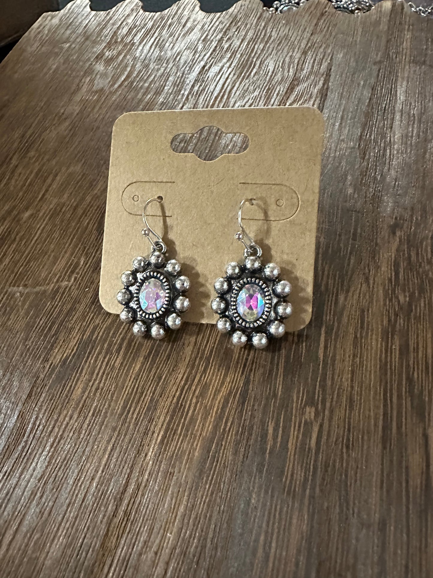 Western Concho stone dangle earrings