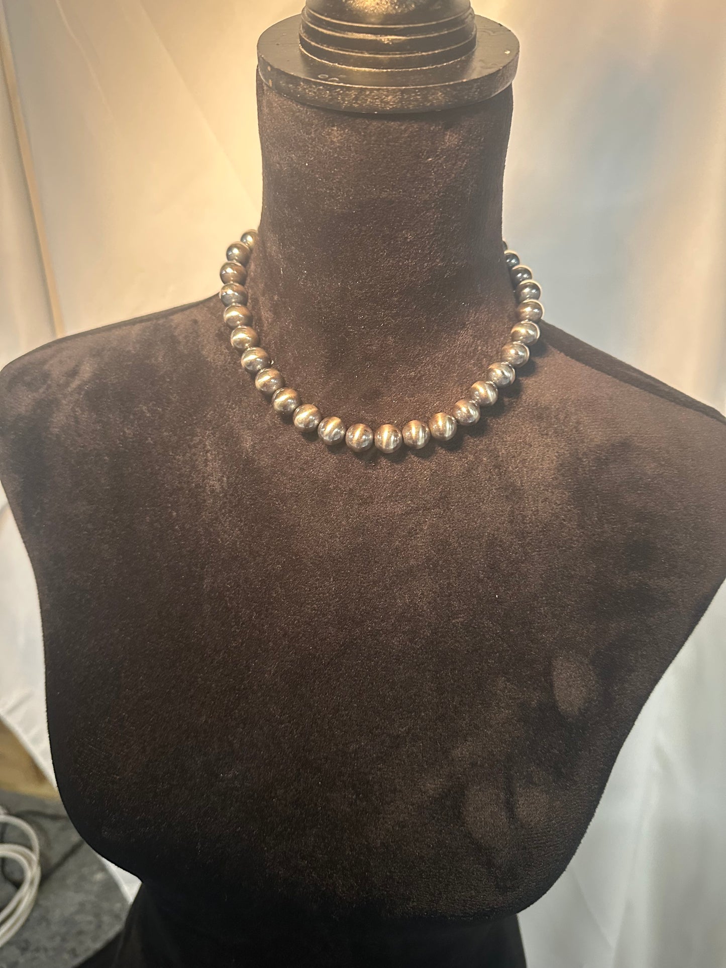 12mm Build Your Own Sterling Silver Pearls Necklace 14"-24"