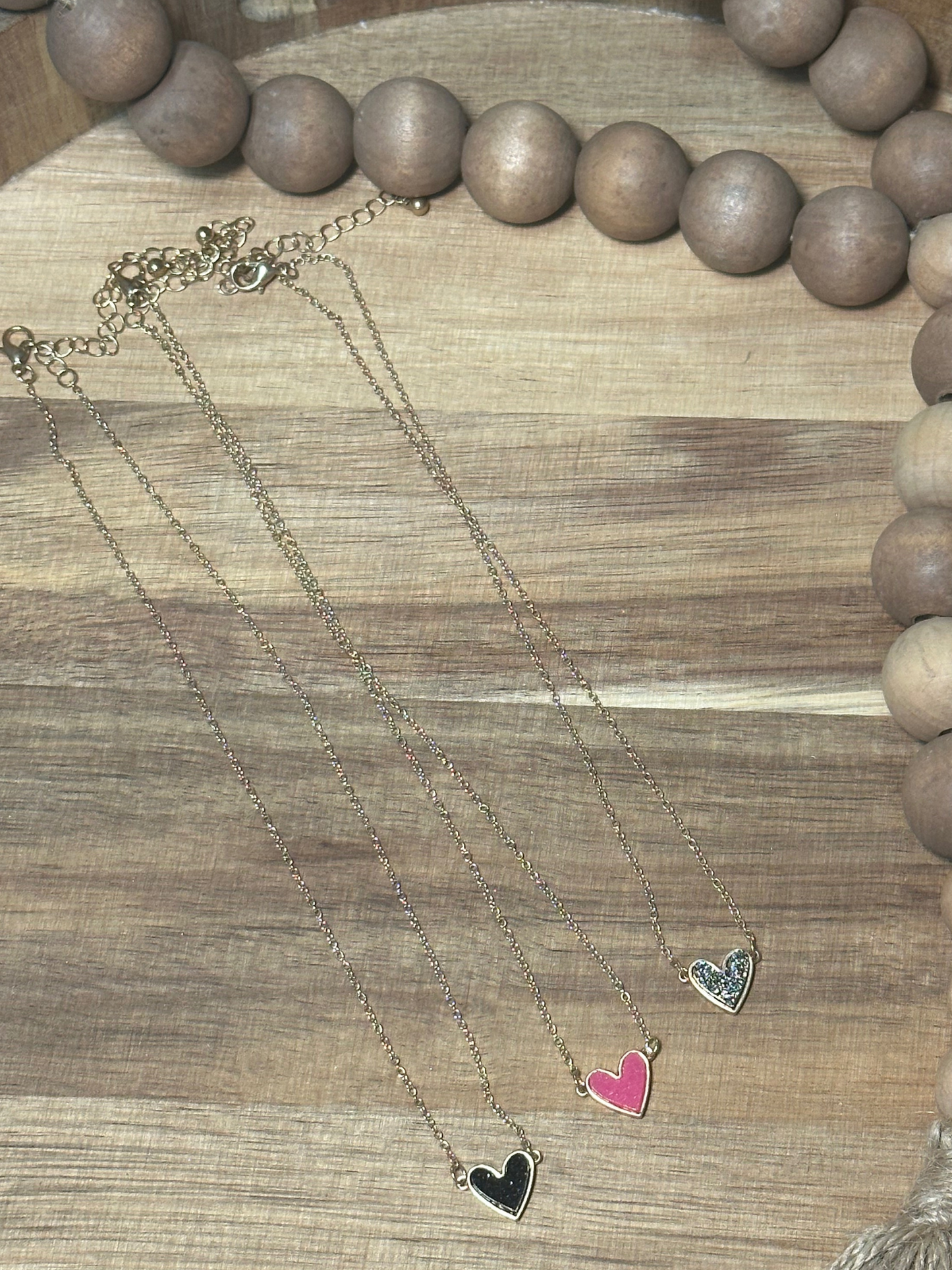 Heart Druzy Stone Necklace