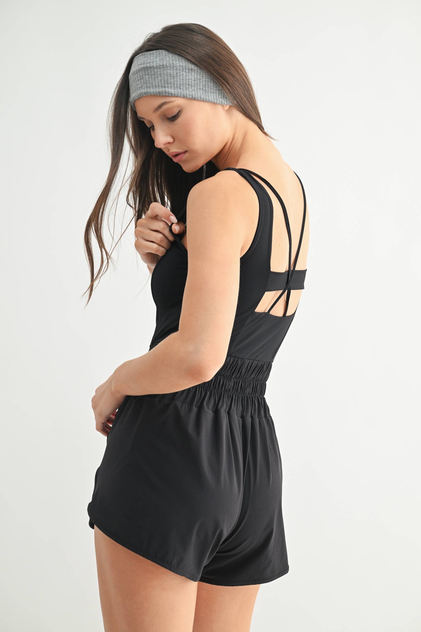 Active Woven Shortsie Romper