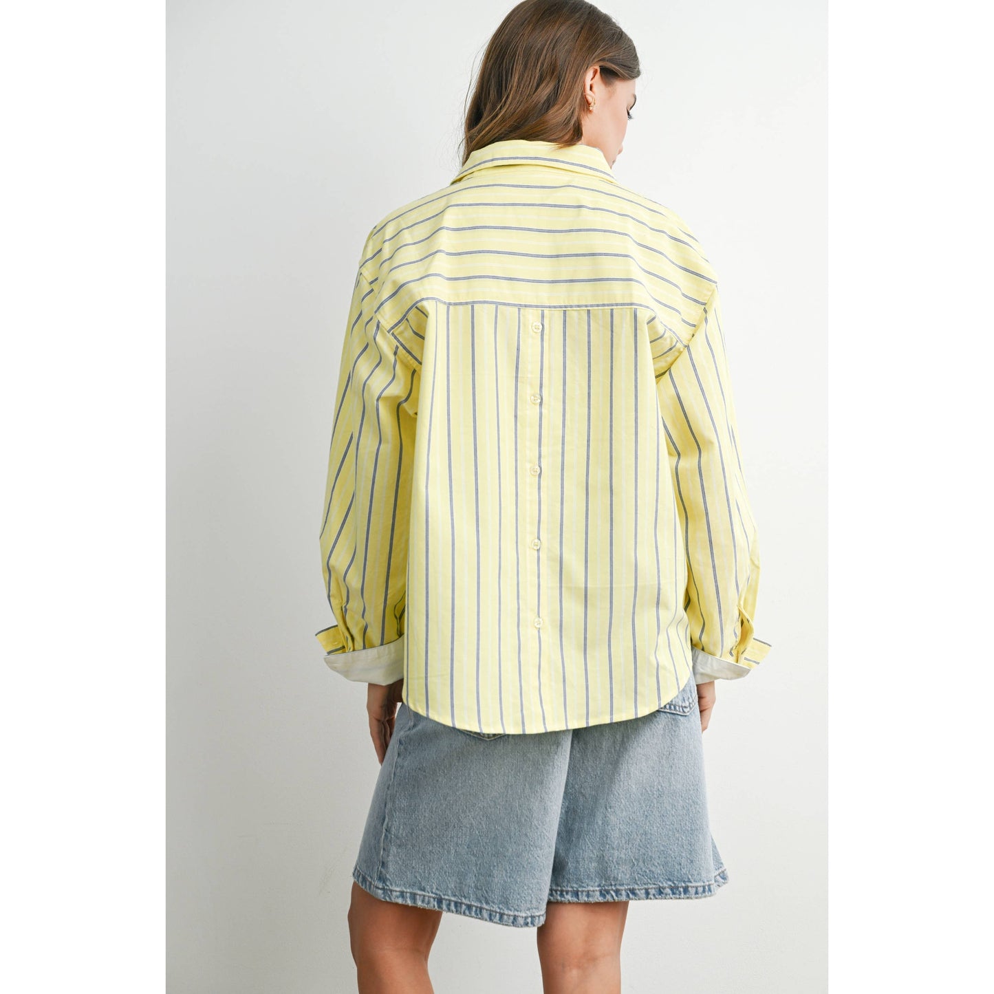 Striped Long-Sleeve Button-Up Shirt - BMT8055