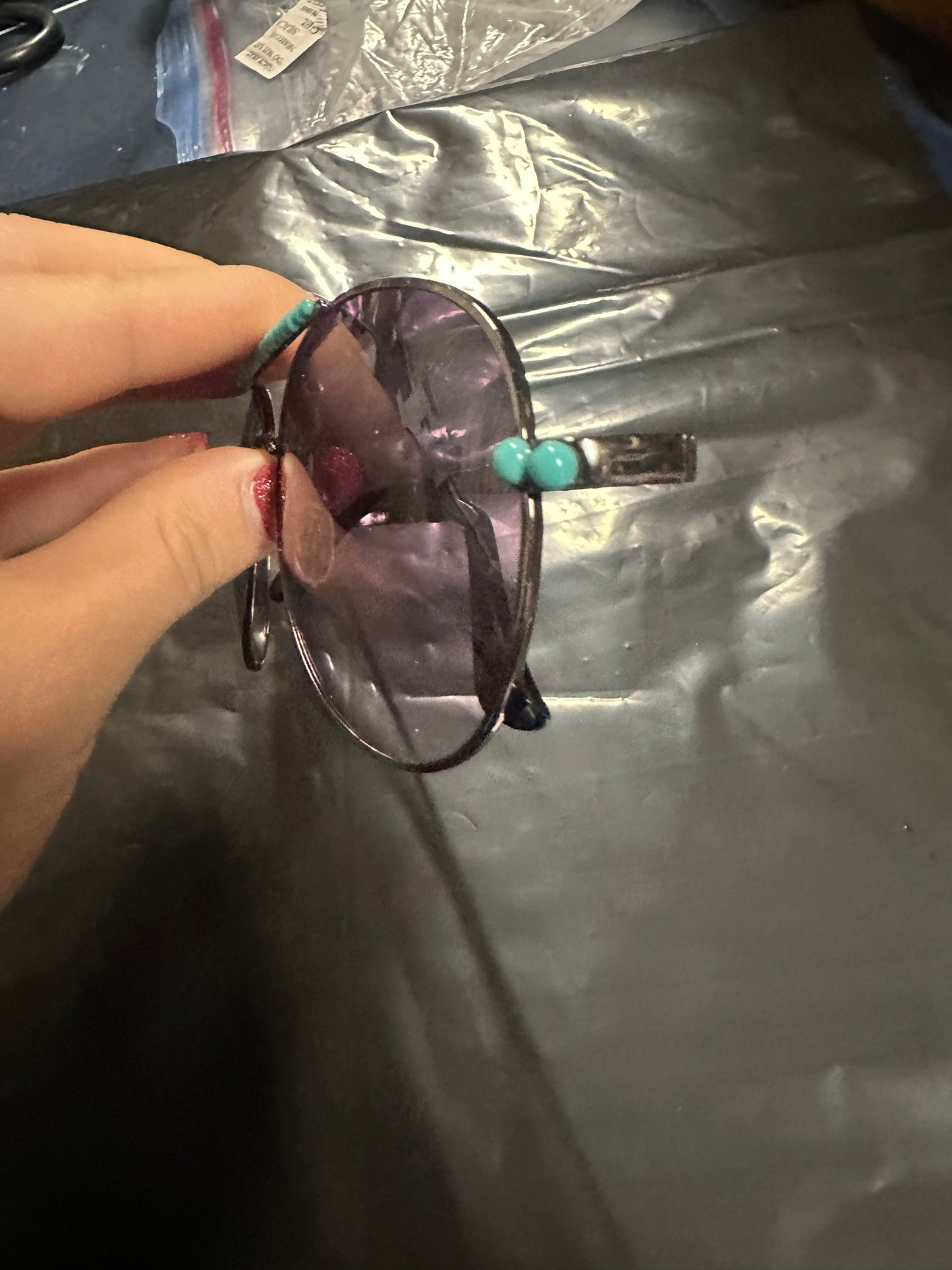 boujee turquoise sunglasses - aviator