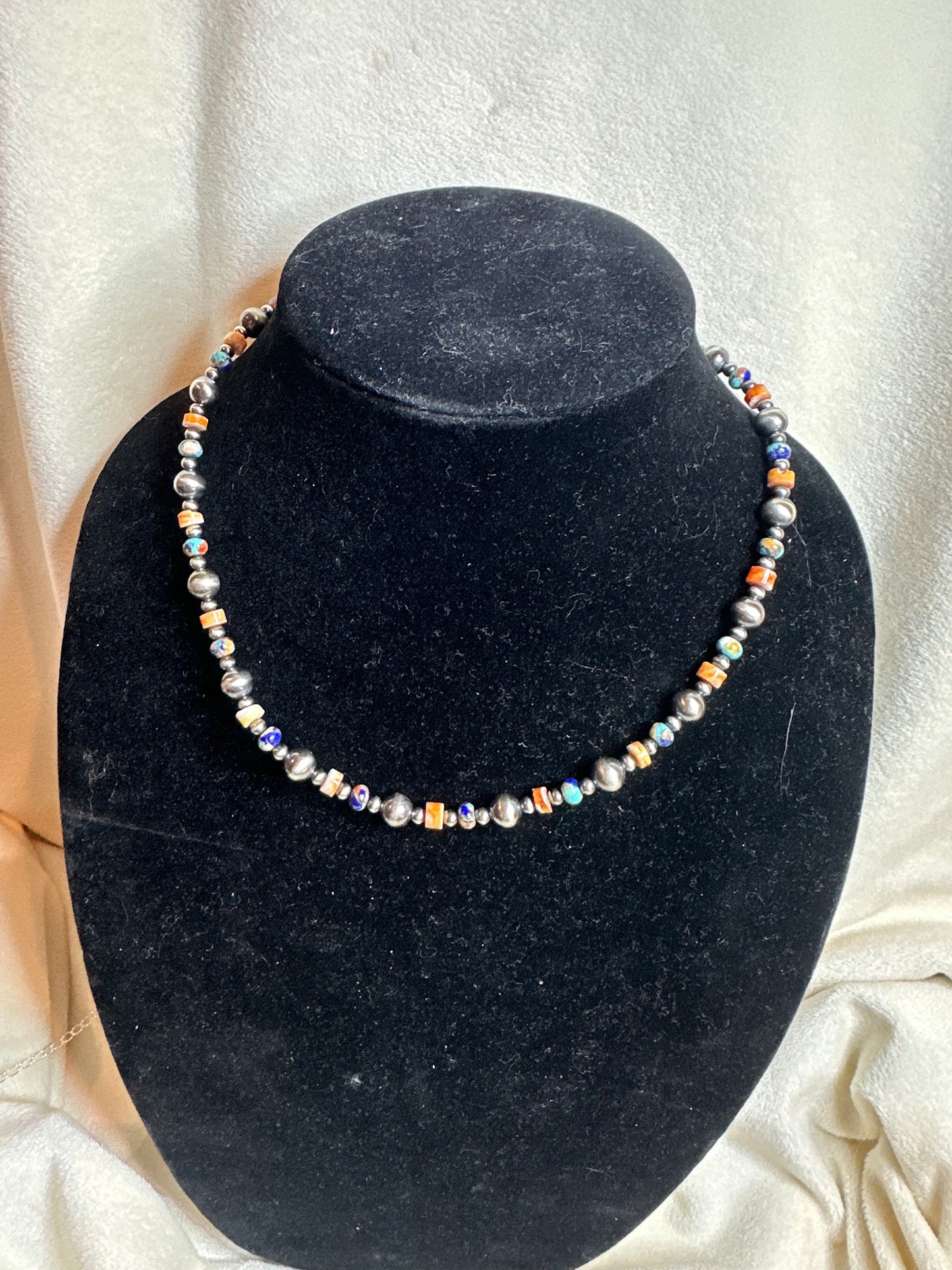 turquoise spiny graduated necklace