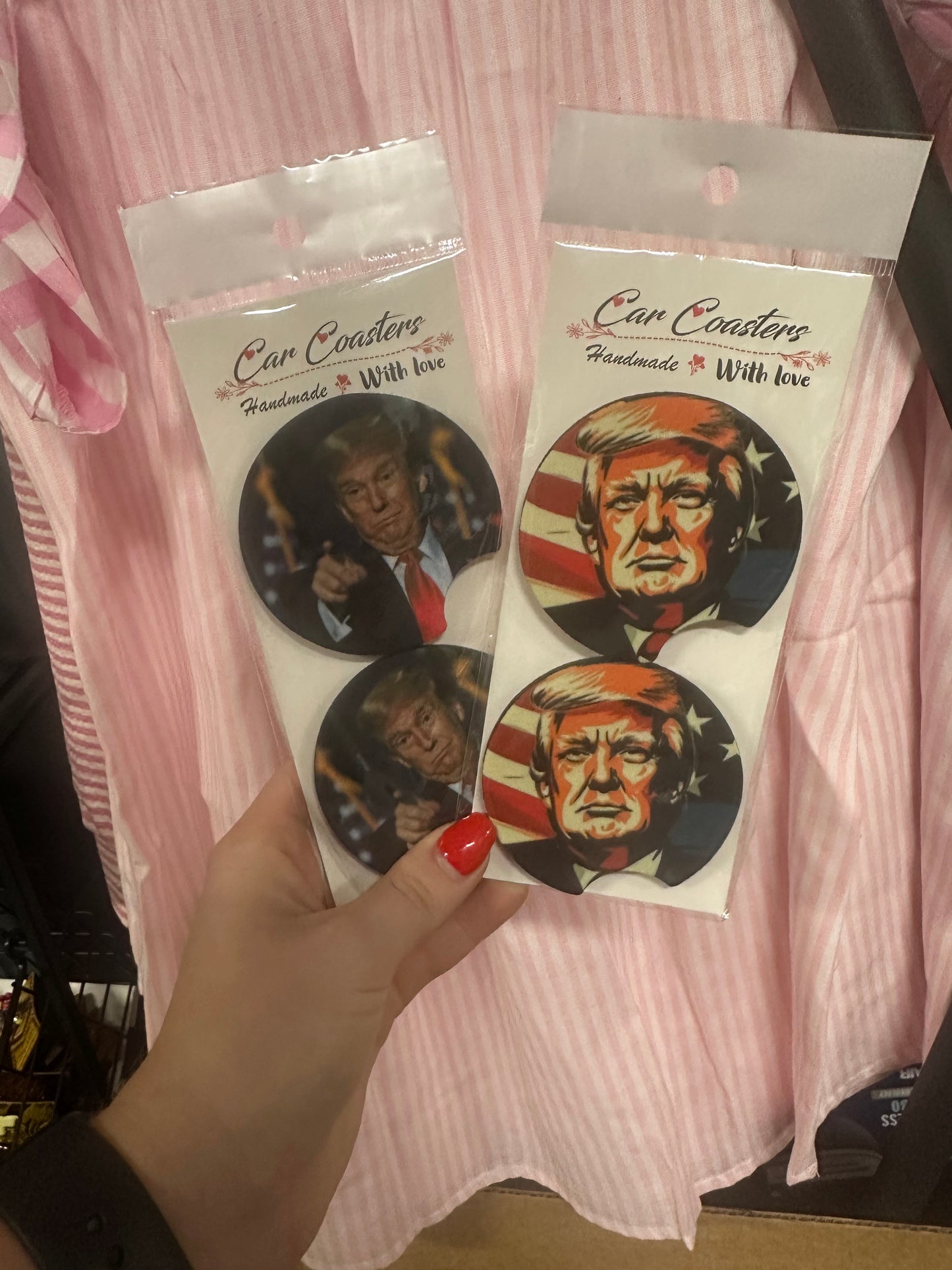 Donald Trump car coasters