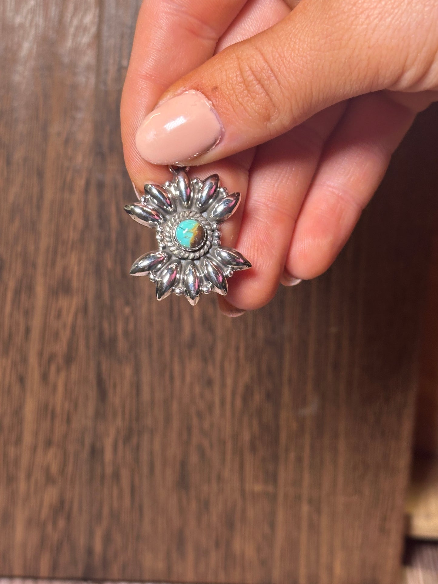 Beautiful Handmade Sterling Silver & Turquoise pendant