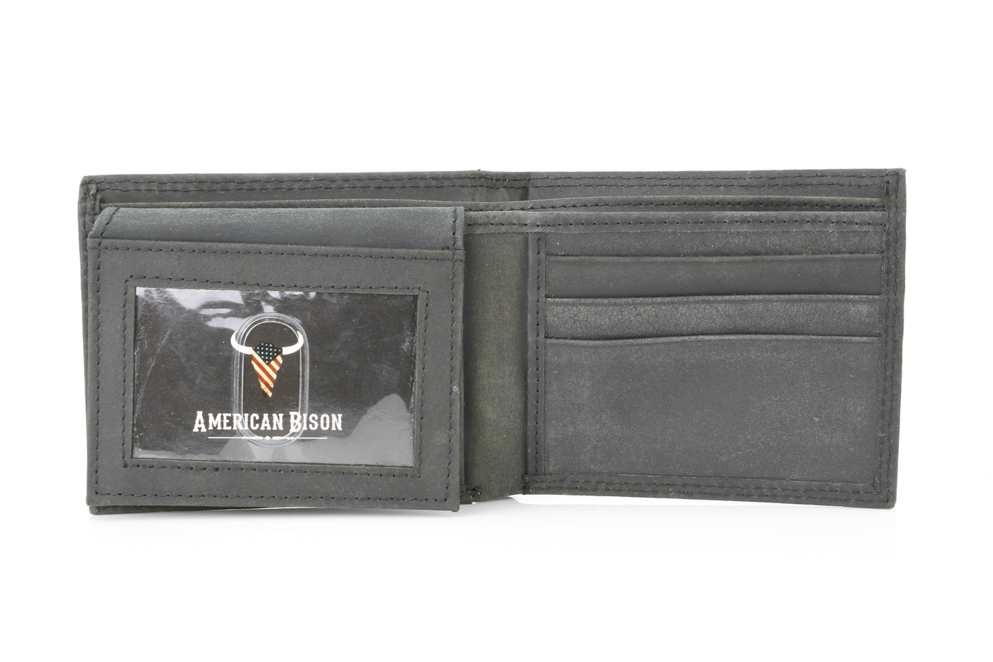 Bi-Fold Wallet with Flag & Bison Skull ABMW 25-2008