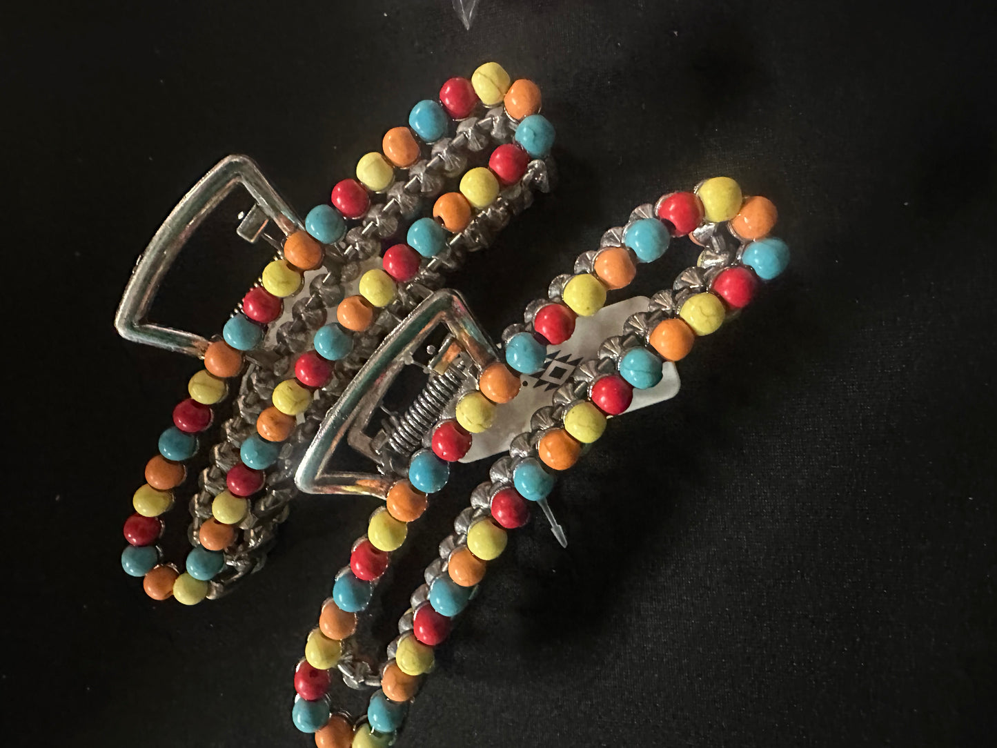 4.25″ Stone Bead Hair Claw Clip