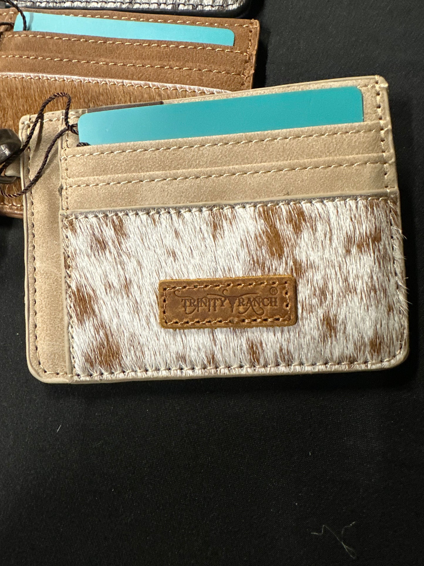 Trinity Ranch Hair-On Cowhide Collection Key Ring Card Case