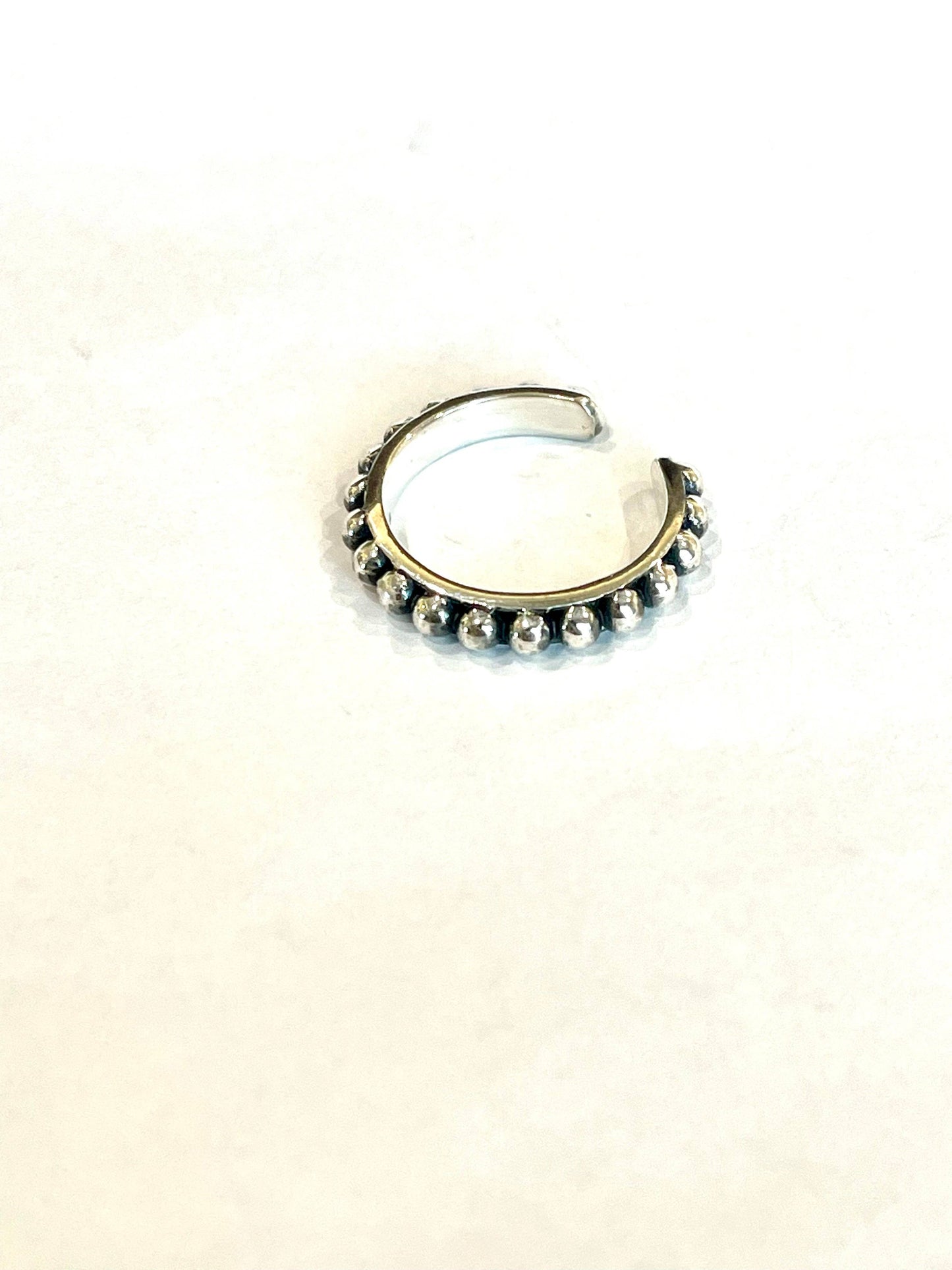 Beautiful Handmade 3mm  Sterling Silver Adjustable Ring