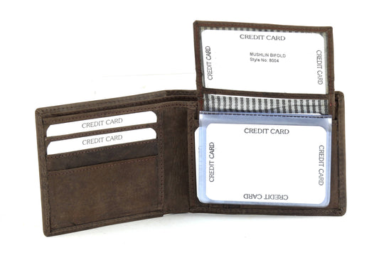 Antique Leather Bi Fold Wallet Style : 8004
