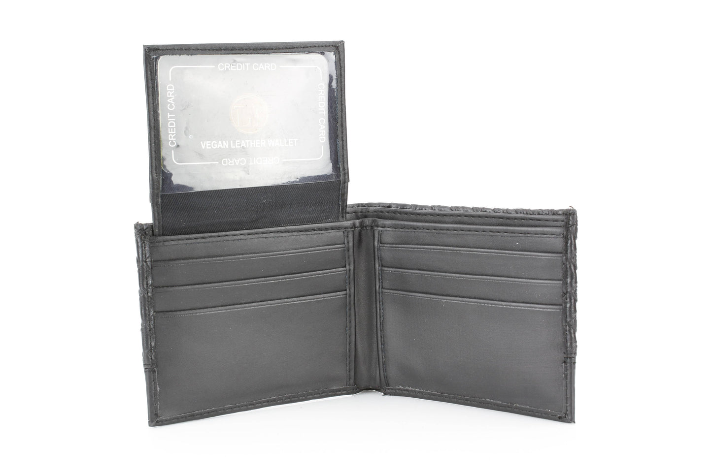 Vegan Woven Pattern Wallet with Solid Band VL 903