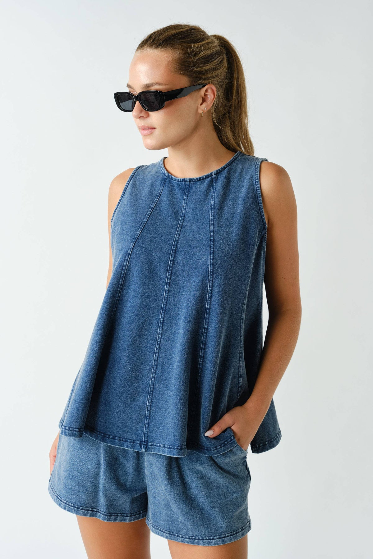 Monterey Soft-Wash Stretch-Denim Leisure Set