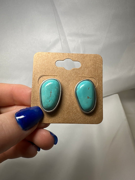 Natural Stone Post Earrings