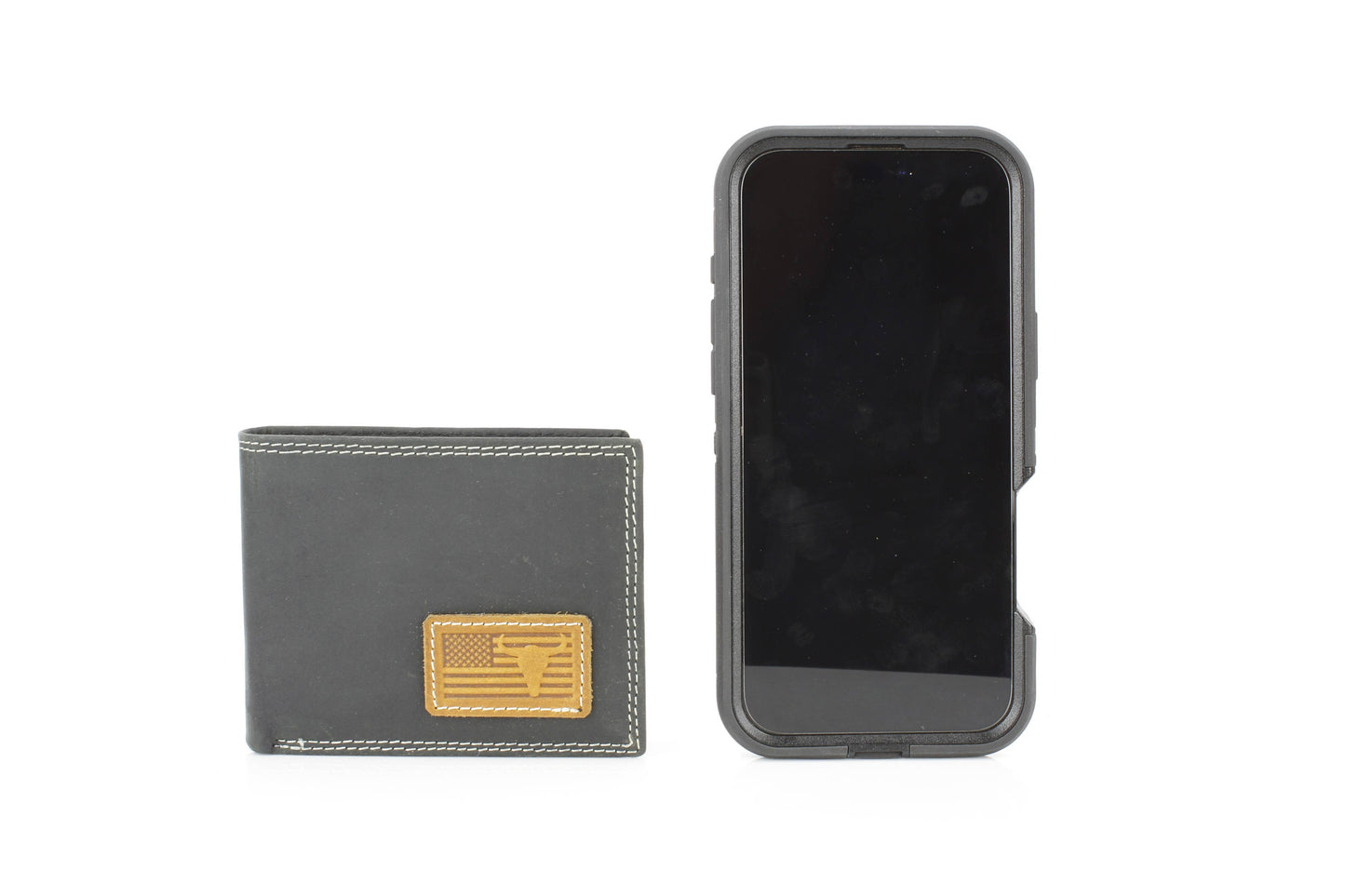 Bi-Fold Wallet with Flag & Bison Skull ABMW 25-2008