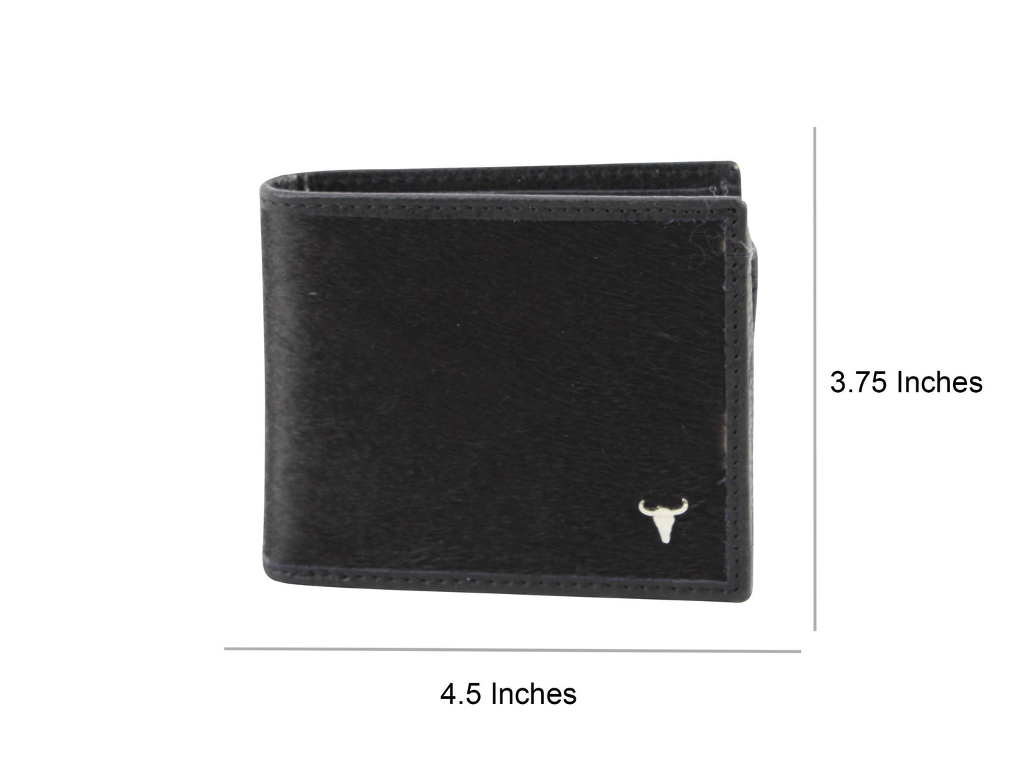 Hair On Hide Men's Wallet In Black AB W01 Black
