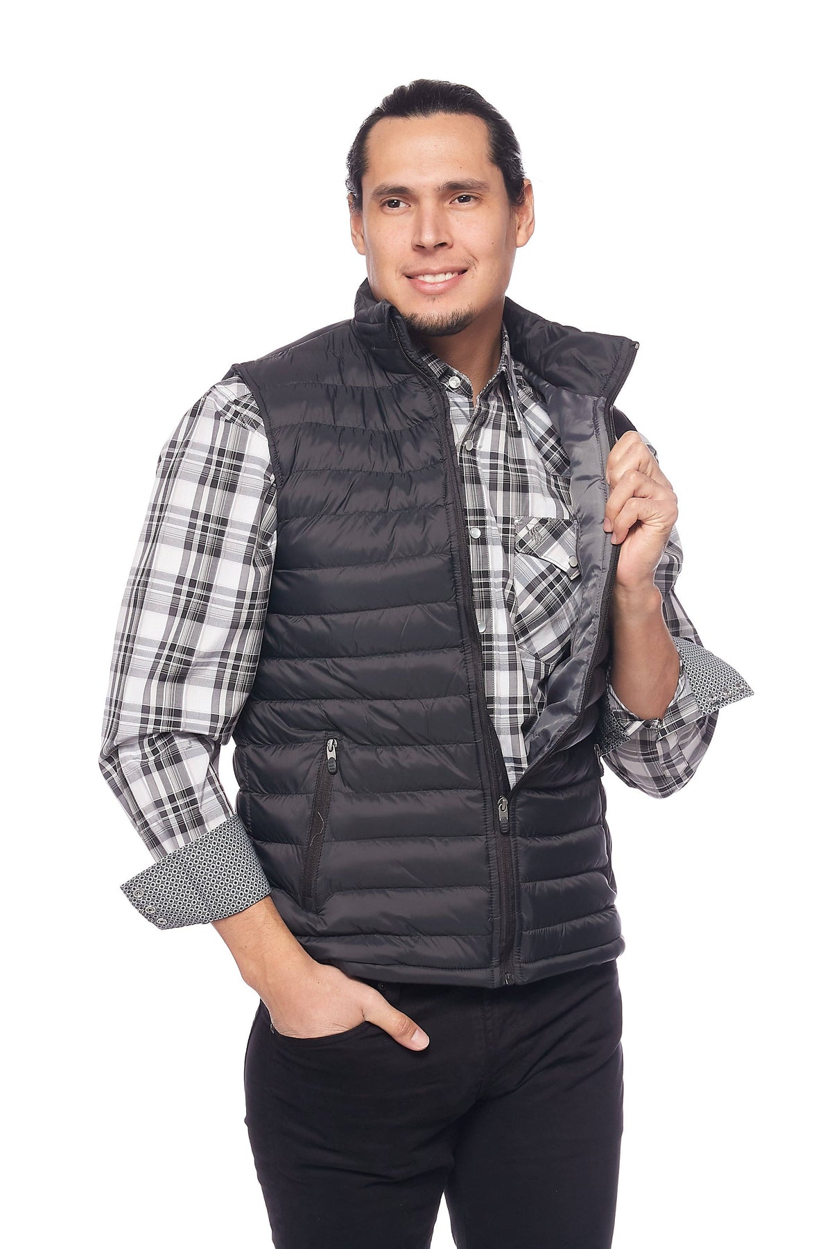 Men's Nylon Quilted VEST with Contrast Lining