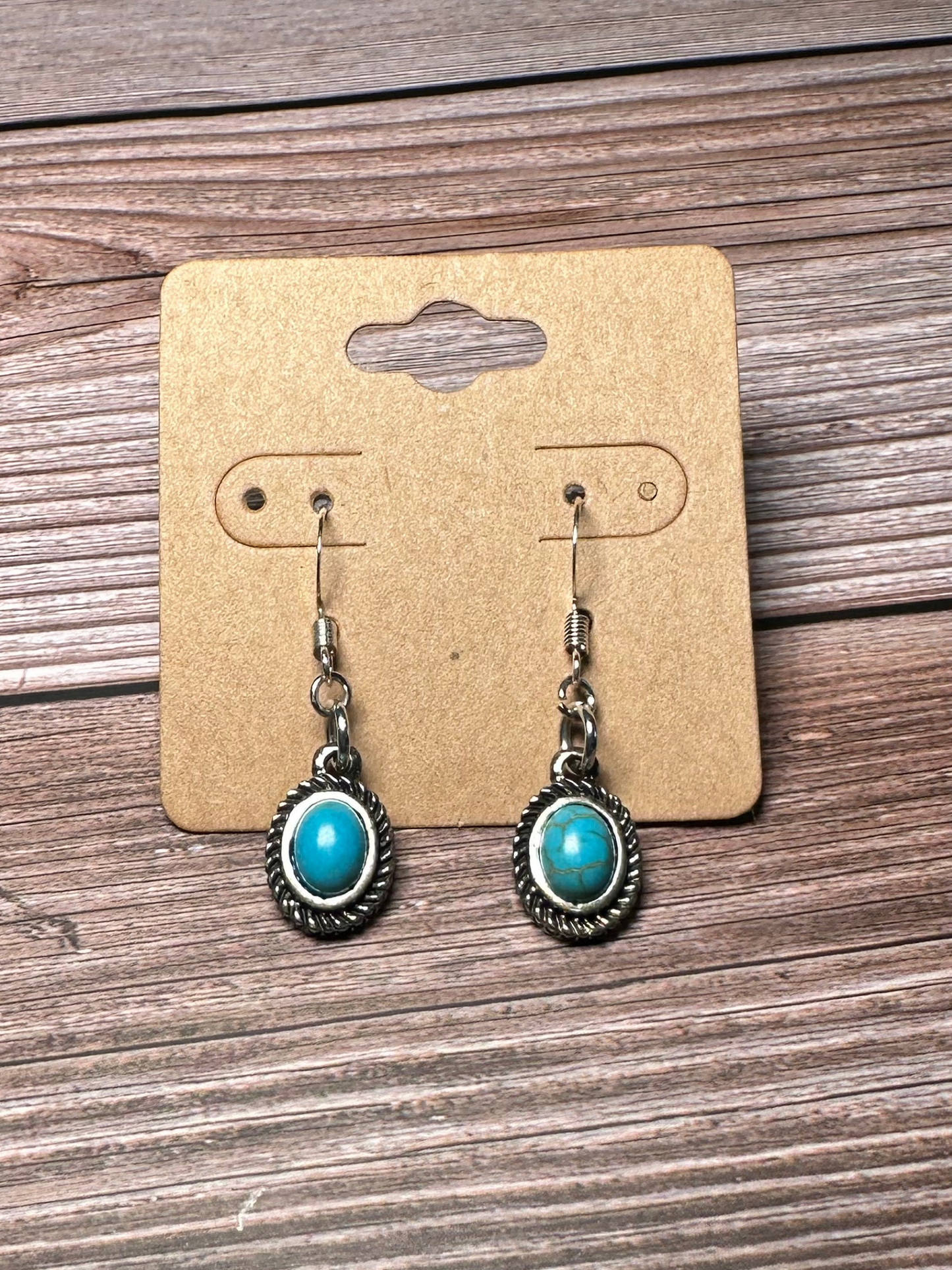 Mini Dainty Turquoise Drop Earrings