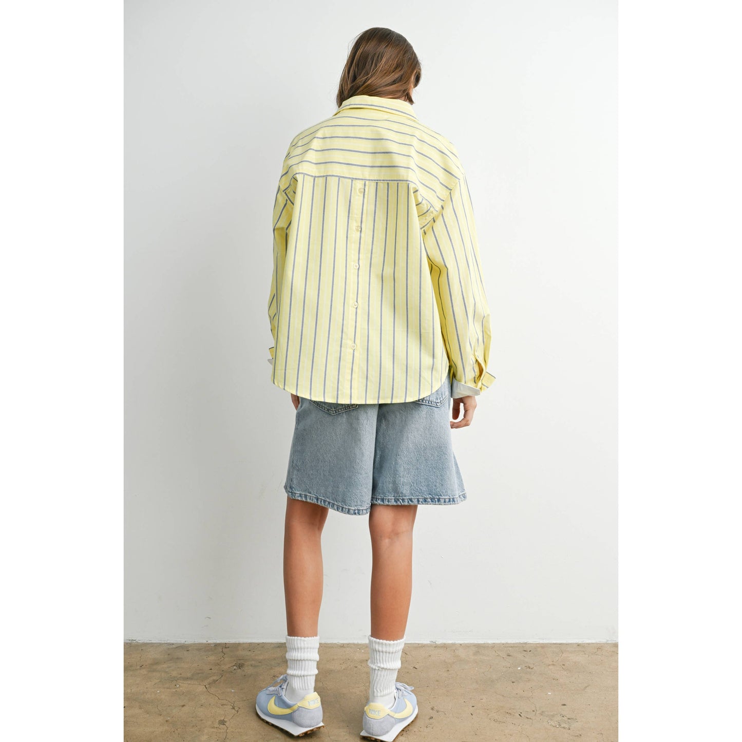 Striped Long-Sleeve Button-Up Shirt - BMT8055