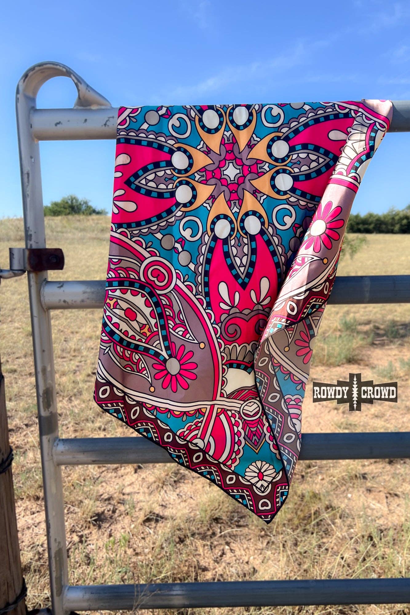 Bright Paisley Print Wild Rag/ Scarf