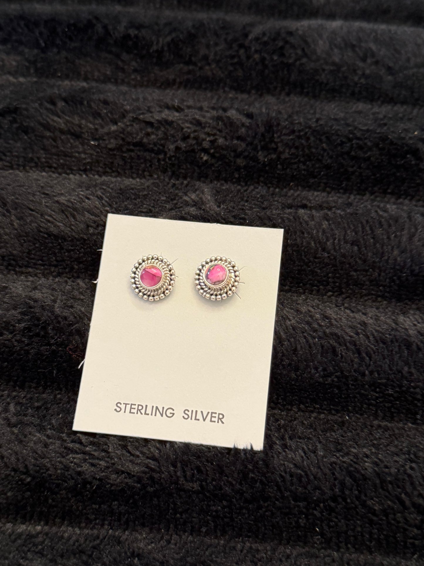 Hada Collection Pink Dahlia Assorted Earrings