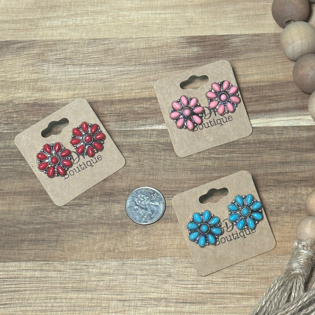 Concho Stone Earrings