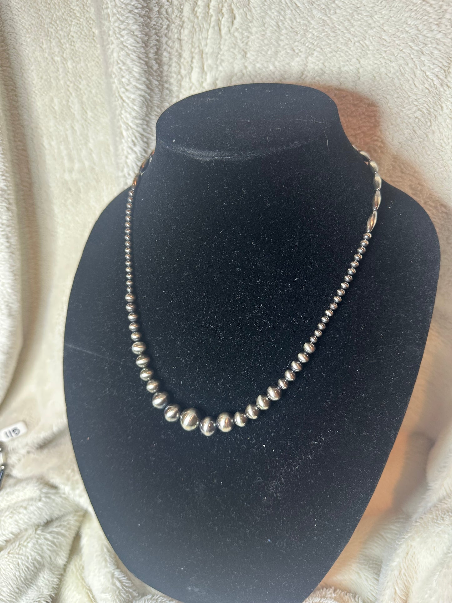 4mm - 12mm sterling silver graduted necklace