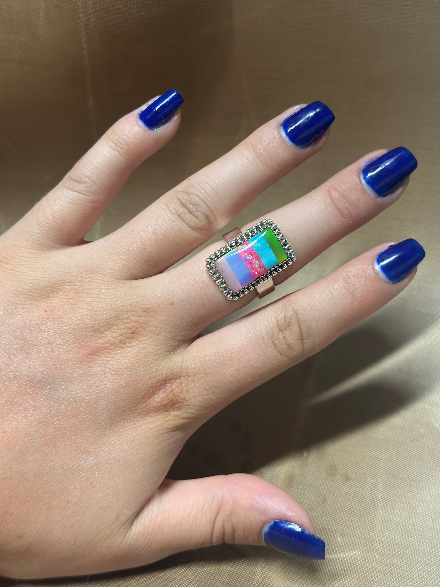 Bold Kandy Multi Colored Sterling Silver Rings |