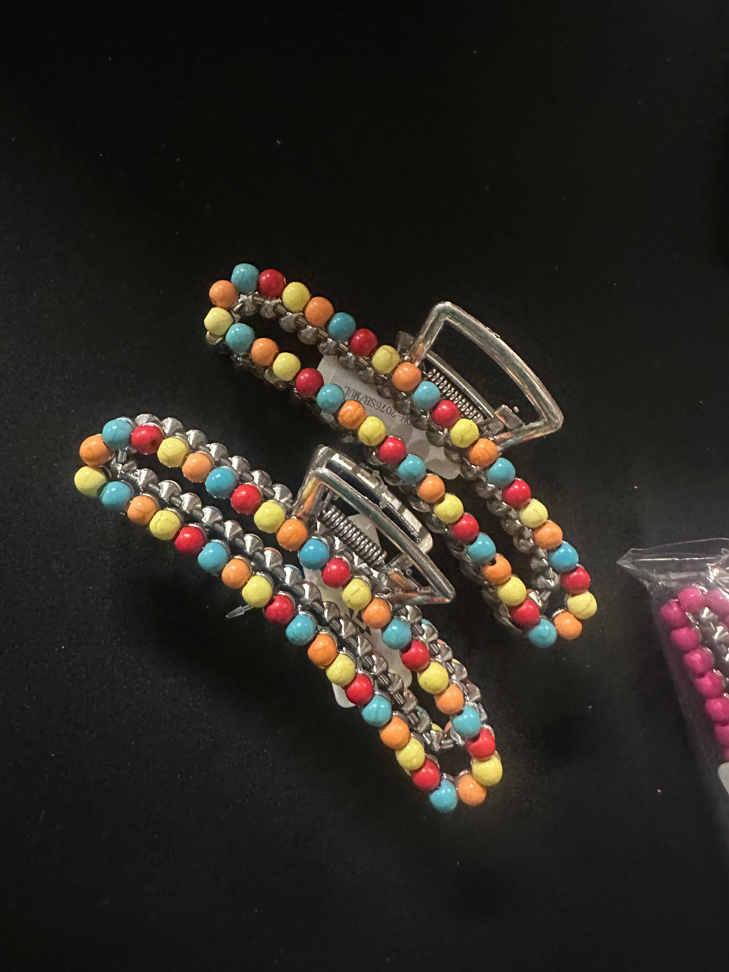 4.25″ Stone Bead Hair Claw Clip