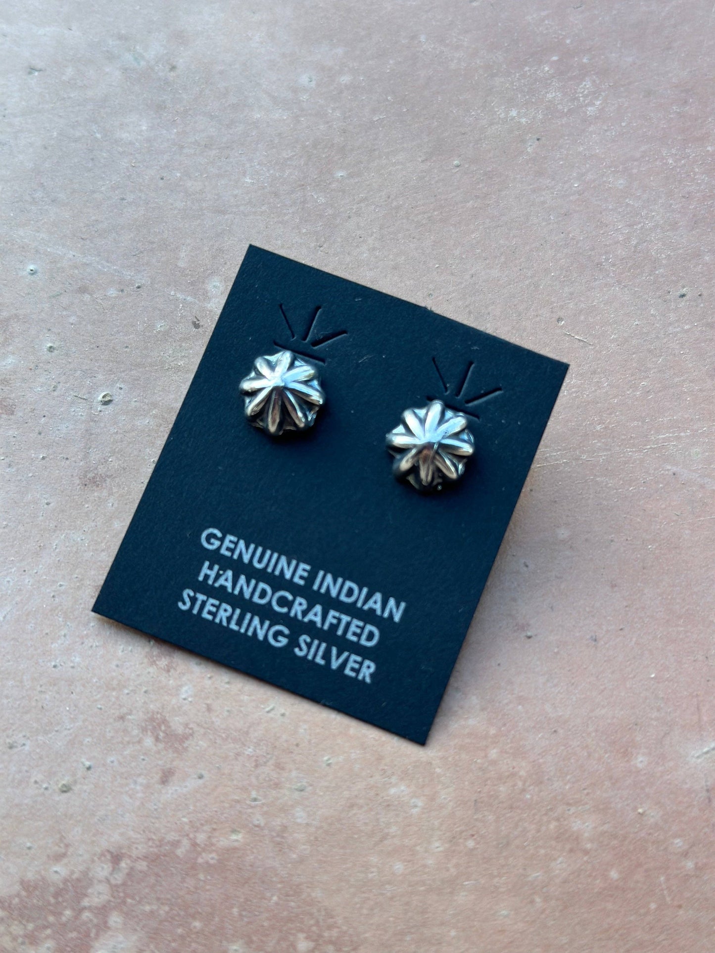 Navajo Sterling Silver Star Post Earrings By Kevin Billah