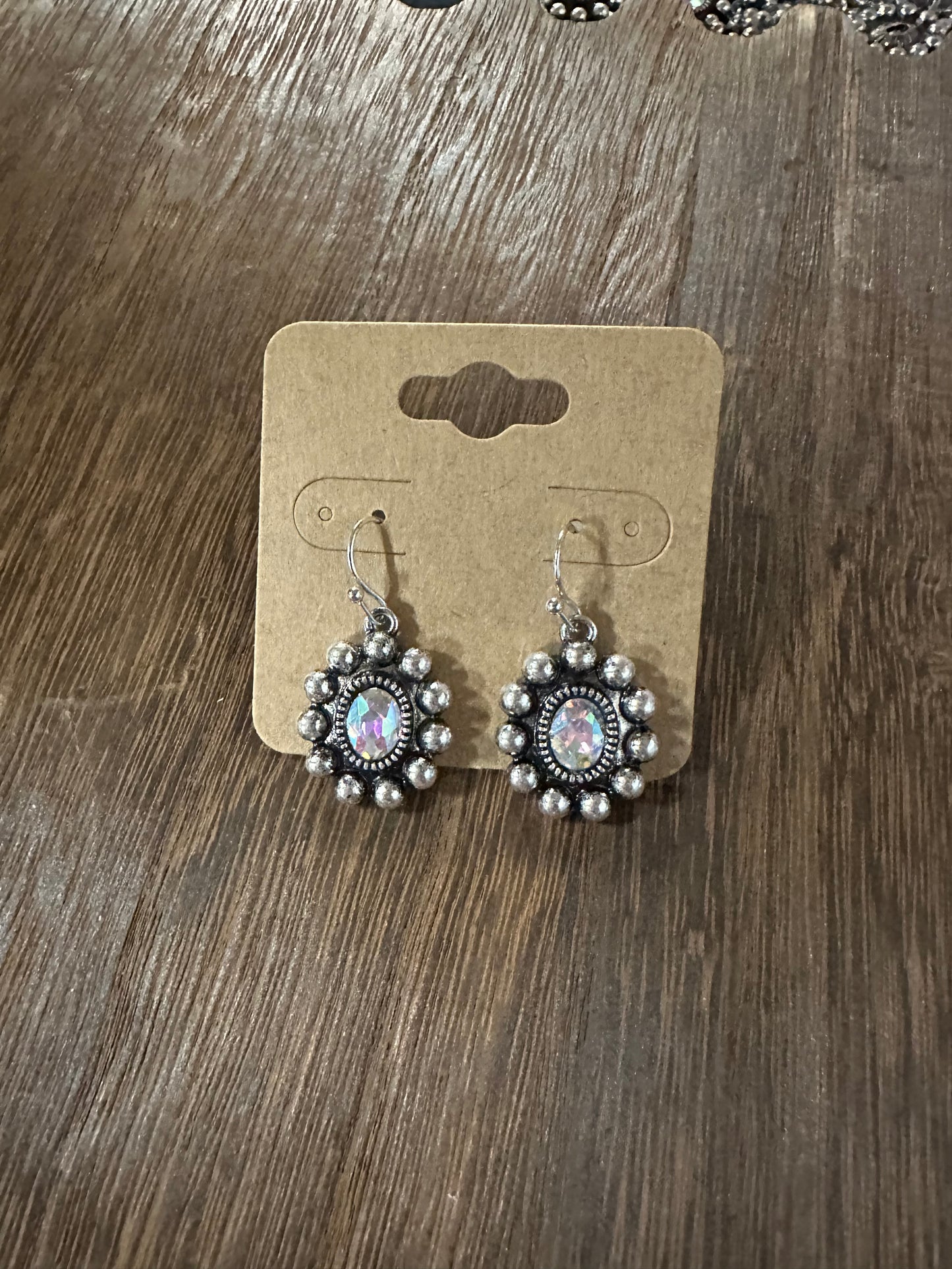 Western Concho stone dangle earrings