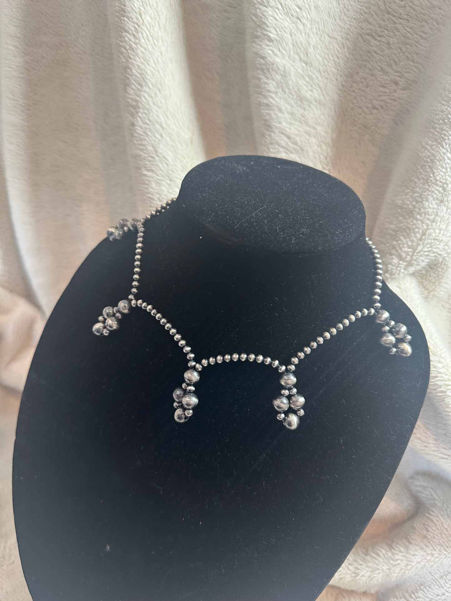 4-8mm navajo pearl clover choker necklace