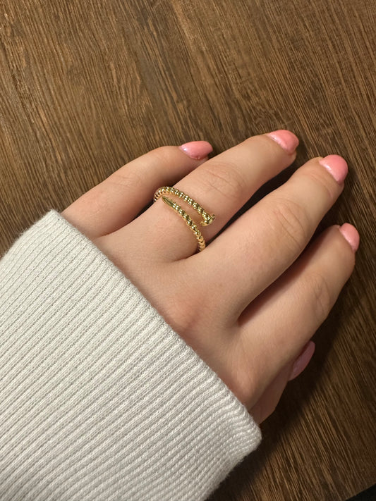 Dainty Twisted Rope Ring 14k Gold Filled Wrap Ring O-2141